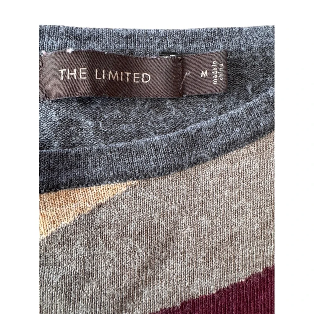 Limited Abstract Colorblock Merino Wool Blend Sweater Womens Medium‎ Geometric
